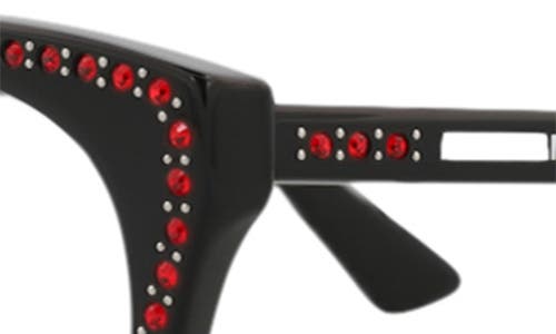 Alexander Mcqueen Mcqueen 51mm Cat Eye Optical Glasses In Black Black Transparent