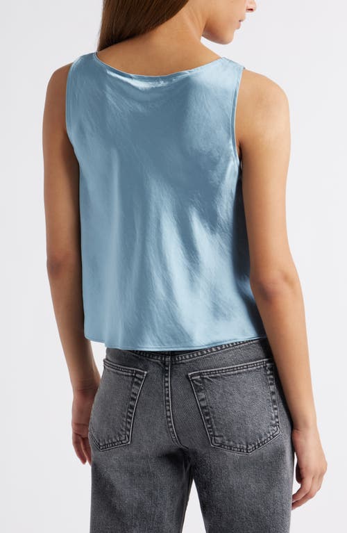 Open Edit Sleeveless Cowl Neck Satin Top