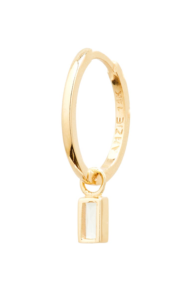 x Mel Soldera Baguette Charm Single Clicker, Alternate, color, GOLD/ CLEAR