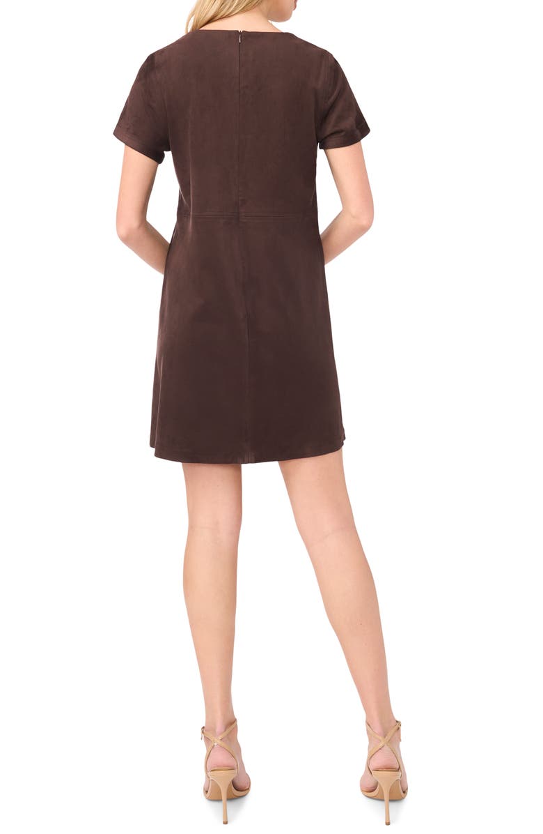 Vince Camuto Faux Suede Paneled Shift Dress, Alternate, color,