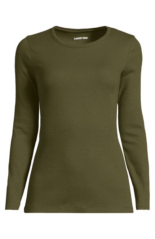 Lands' End Cotton Rib T-shirt In Green