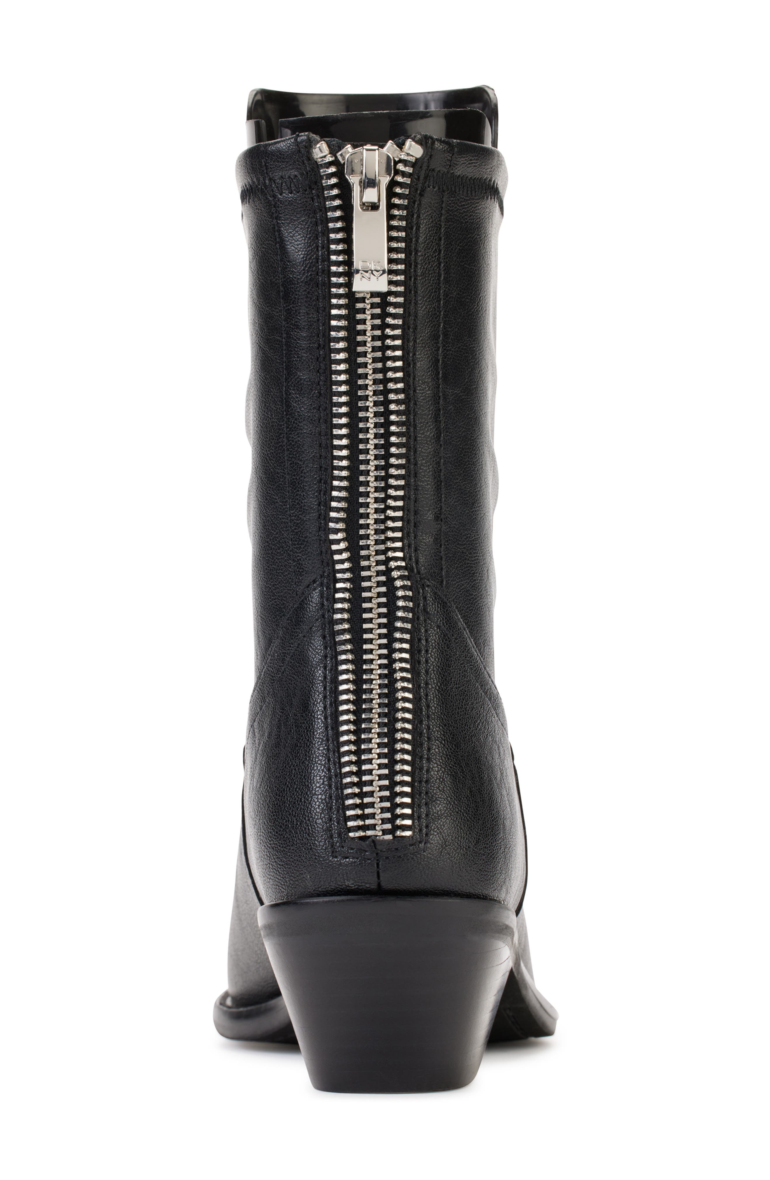 DKNY Pointed Toe Bootie, Alternate, color, Black