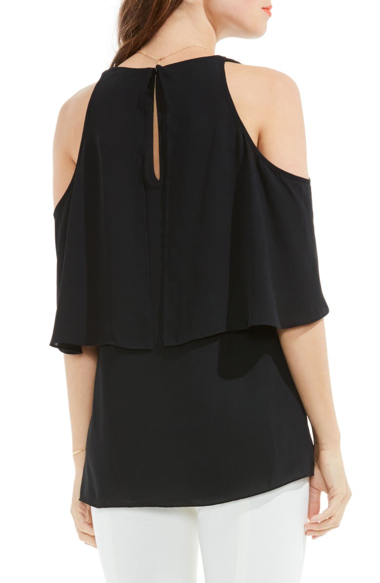 Vince Camuto Ruffle Cold Shoulder Blouse, Alternate, color,