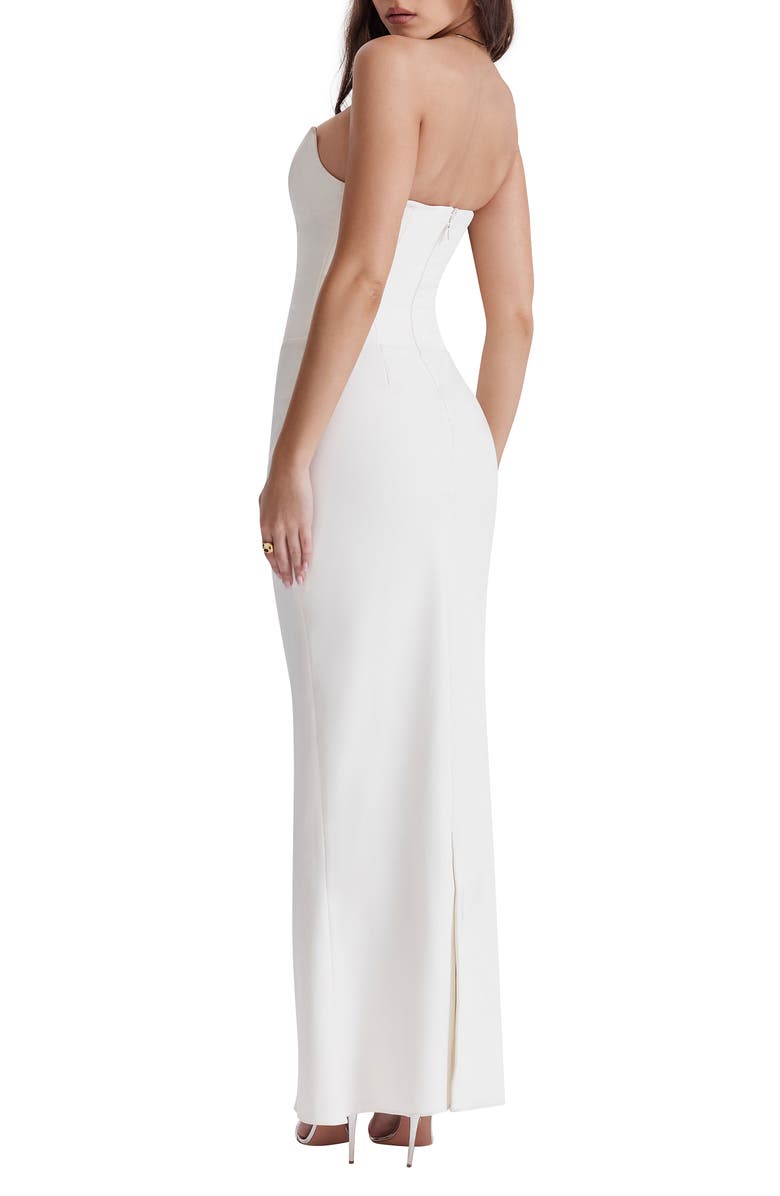 HOUSE OF CB Tamara Strapless Stretch Satin Gown, Alternate, color,