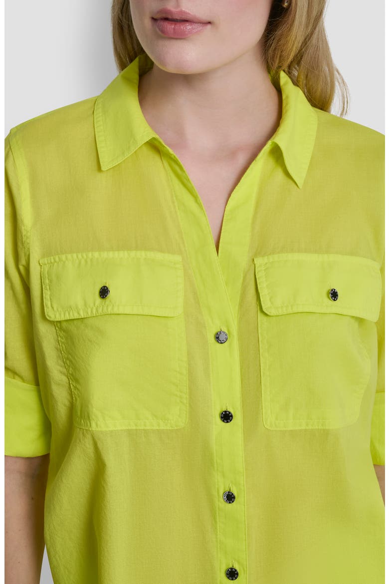 Short Sleeve Roll Tab Shirt, Alternate, color, LIMEADE