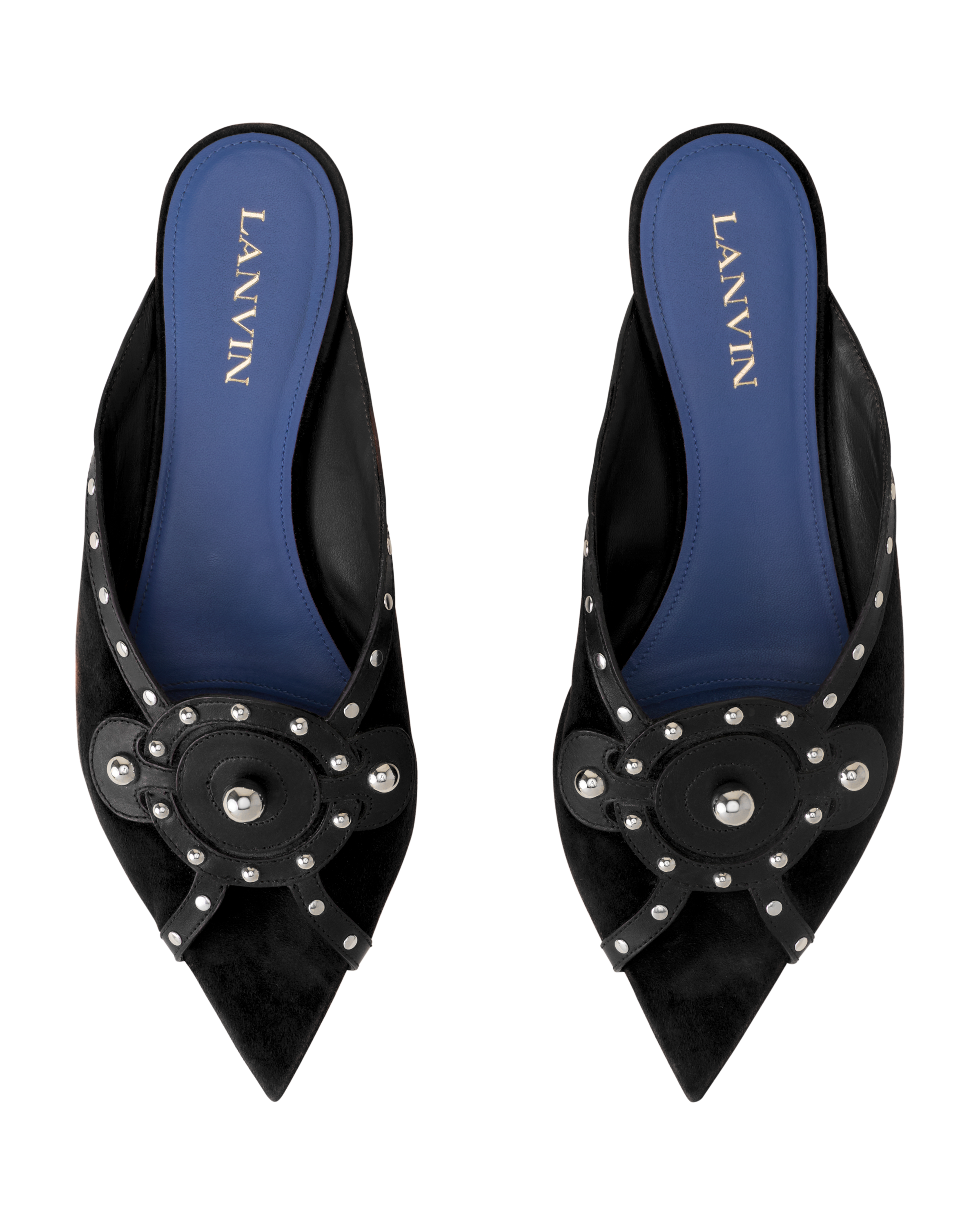 Lanvin Eclipse Arch Flat Mule, Alternate, color, Black