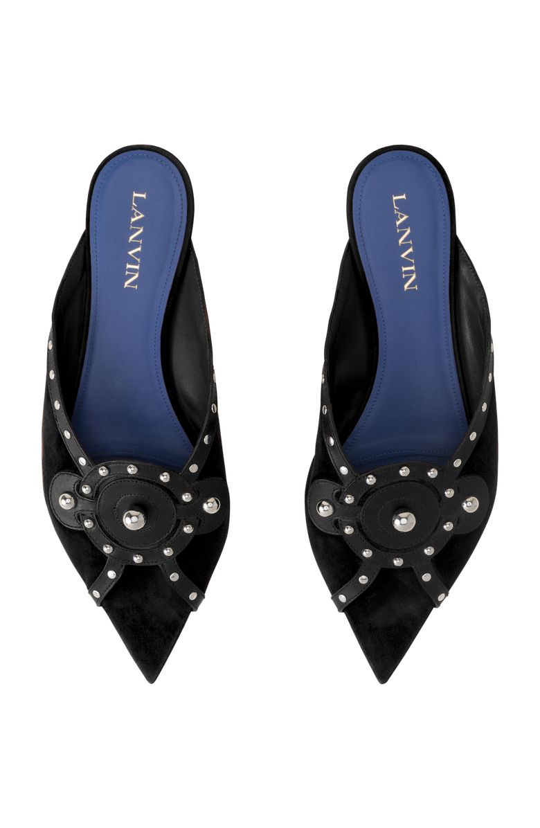 Lanvin Eclipse Arch Flat Mule, Alternate, color, Black