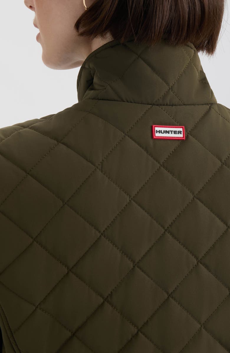 Hunter Diamond Quilted Vest, Alternate, color, Hunter Green