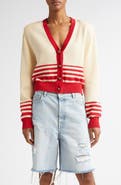 Golden Goose Nico Stripe Crop Cardigan