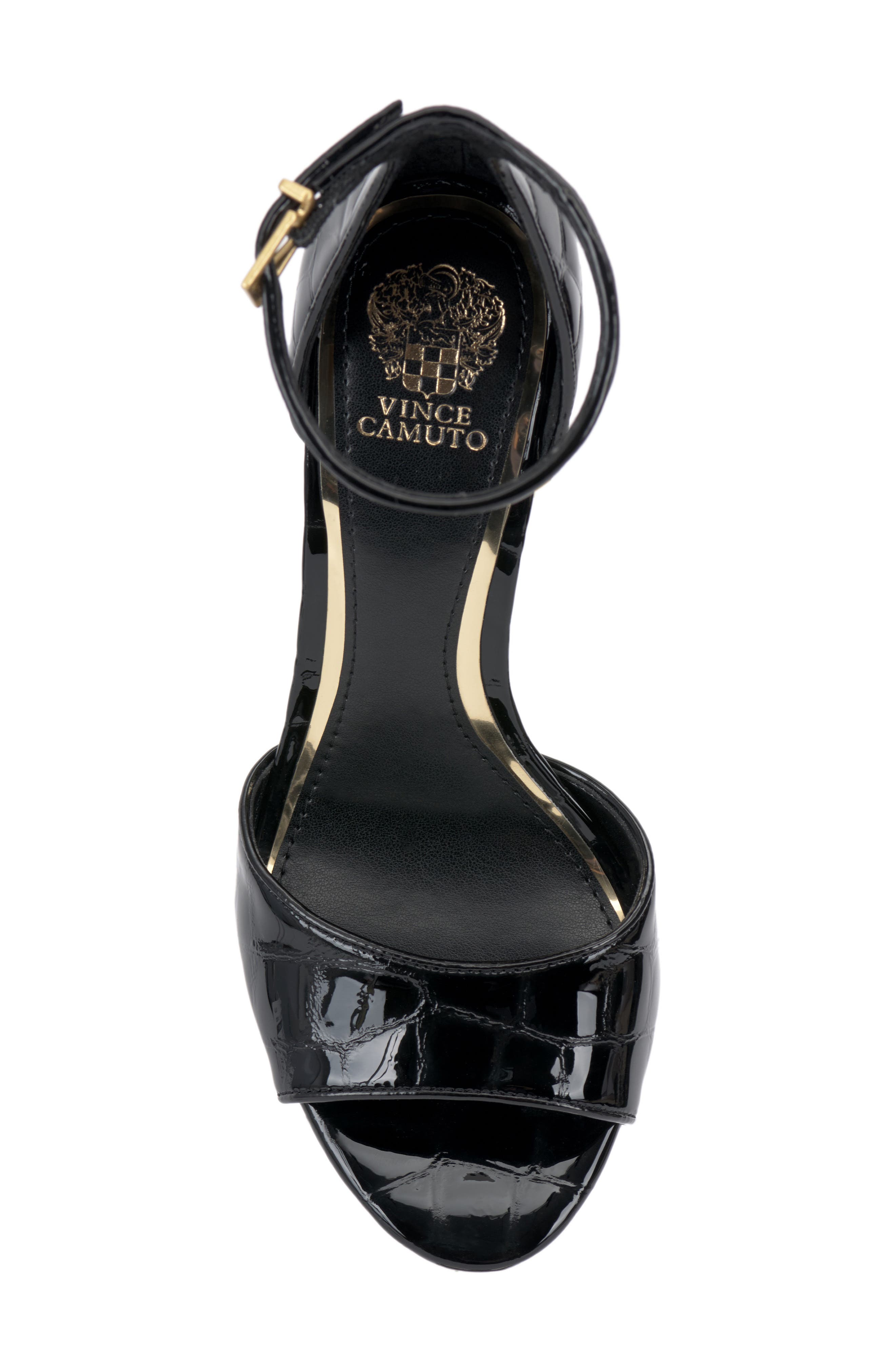 Vince Camuto Aliza Open Toe d'Orsay Pump, Alternate, color, Black