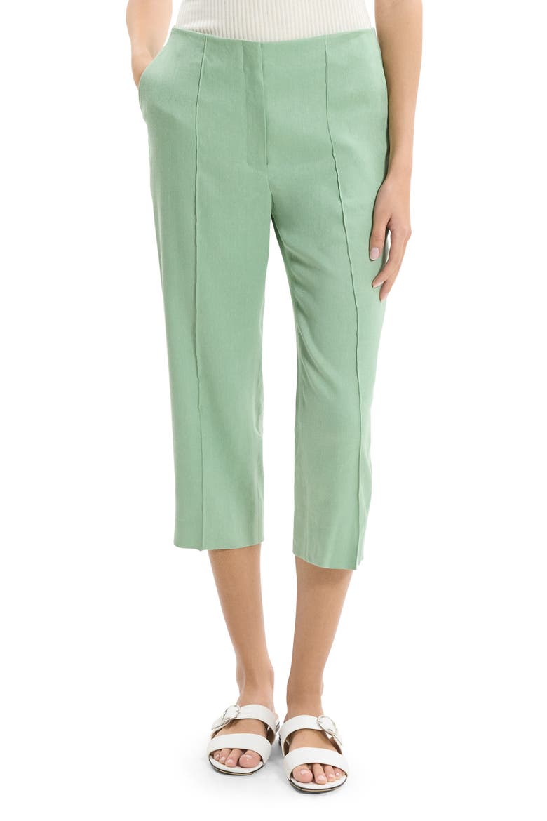 Slit Capri Pants, Main, color, DELICATE GREEN