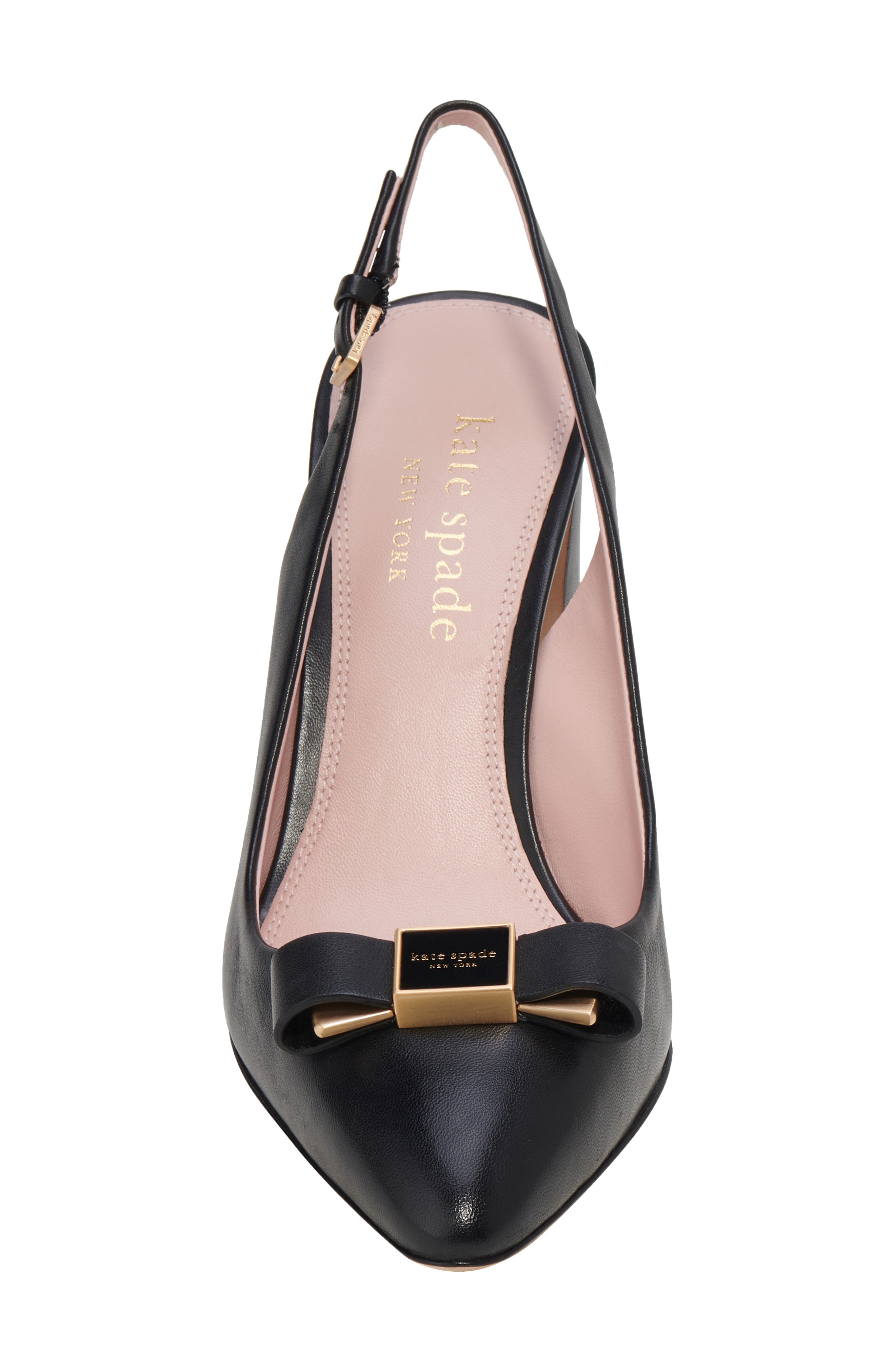 Kate Spade New York bowdie slingback pump, Alternate, color, Black