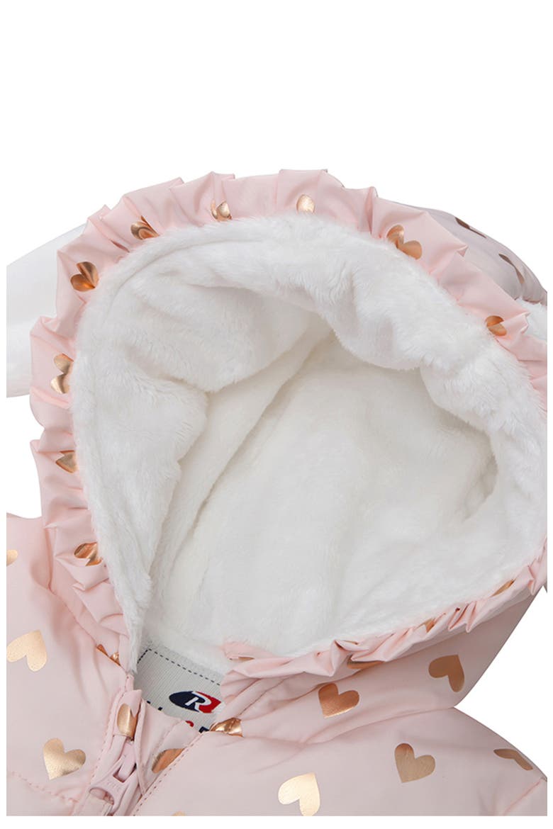 Soft Fleece Lined Bunny Puffer Jacket, Alternate, color, Pink Frost/ Heart Foil Print