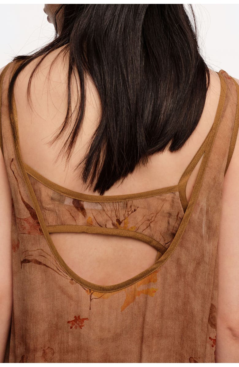 Bimba y Lola Dress With Buttoned Hem, Alternate, color, Underwater Garden