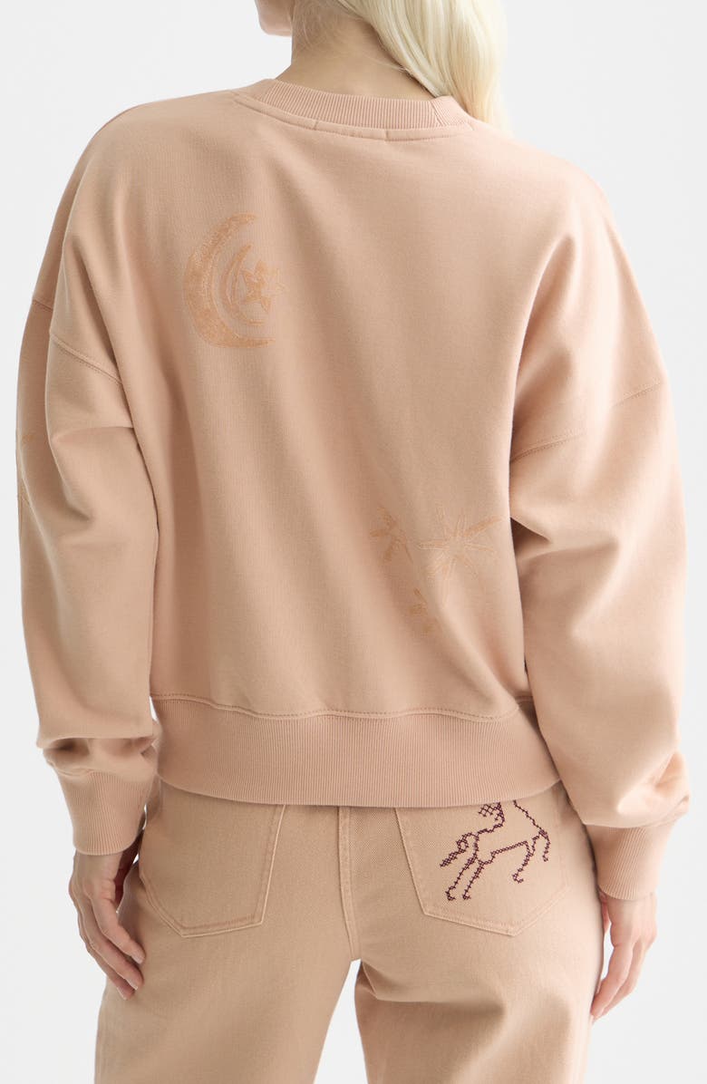 Scotch & Soda Logo Detail Cotton Sweatshirt, Alternate, color, Rose Dust