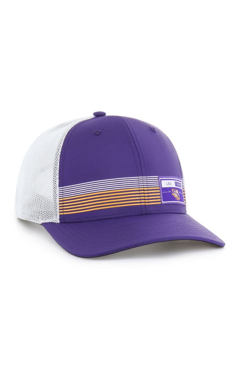 '47 Men's '47  Purple LSU Tigers Rangefinder brrr Trucker Adjustable Hat, Alternate, color, Purple