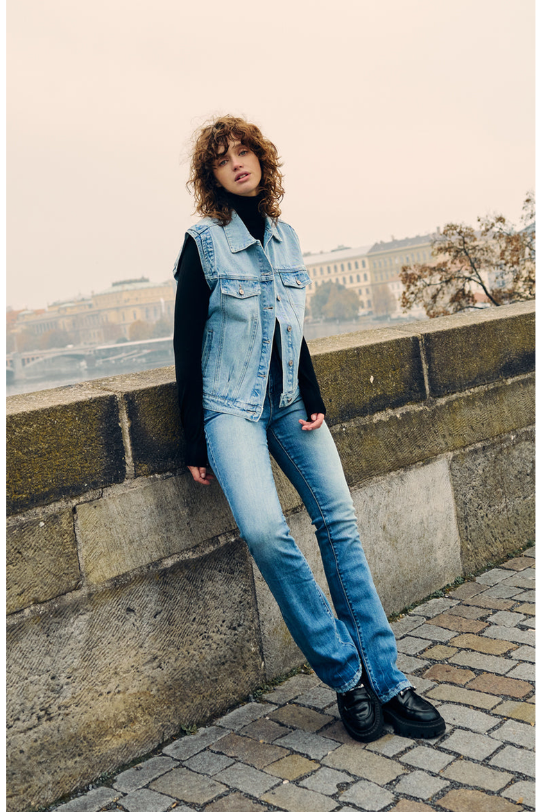Denicee High Rise Bootcut Jeans, Alternate, color, Medium Wash
