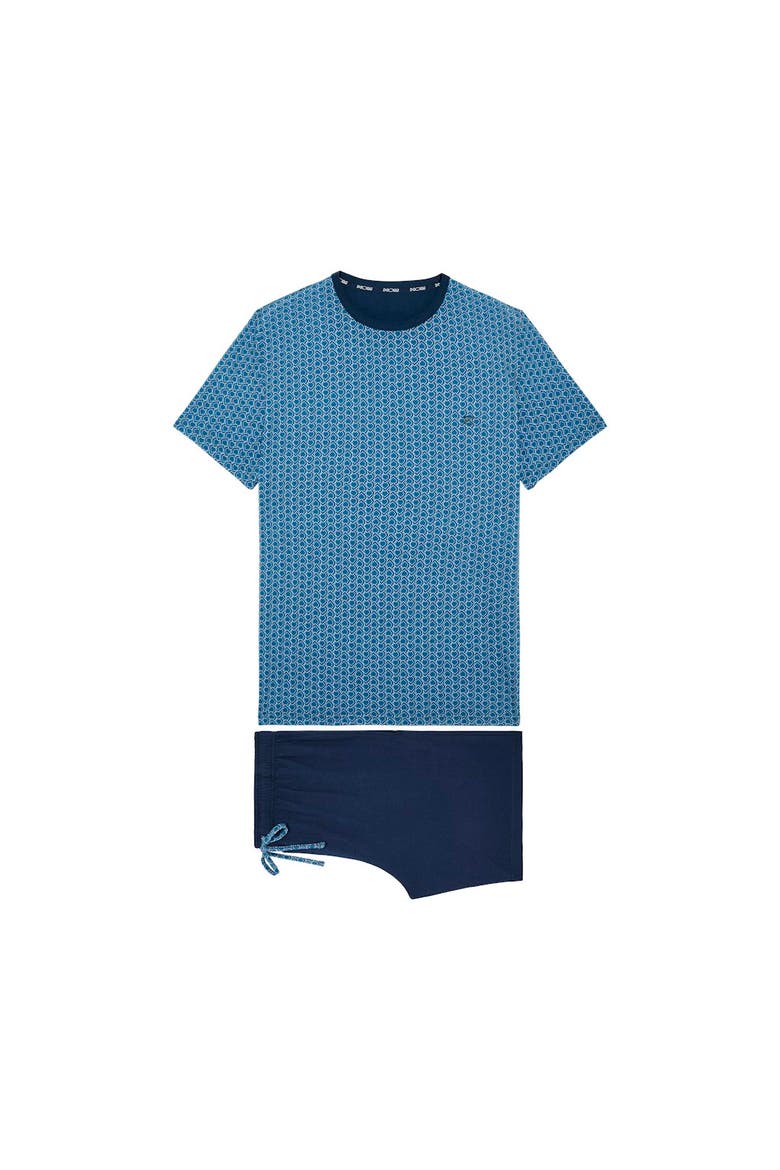 Martinez Short Pajama Set, Main, color, Blue Print