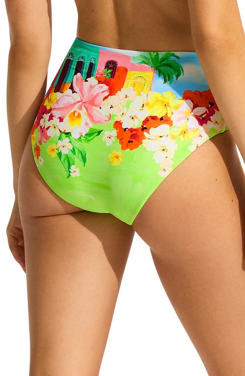 Seafolly High Waist Bikini Bottoms In Turquoise