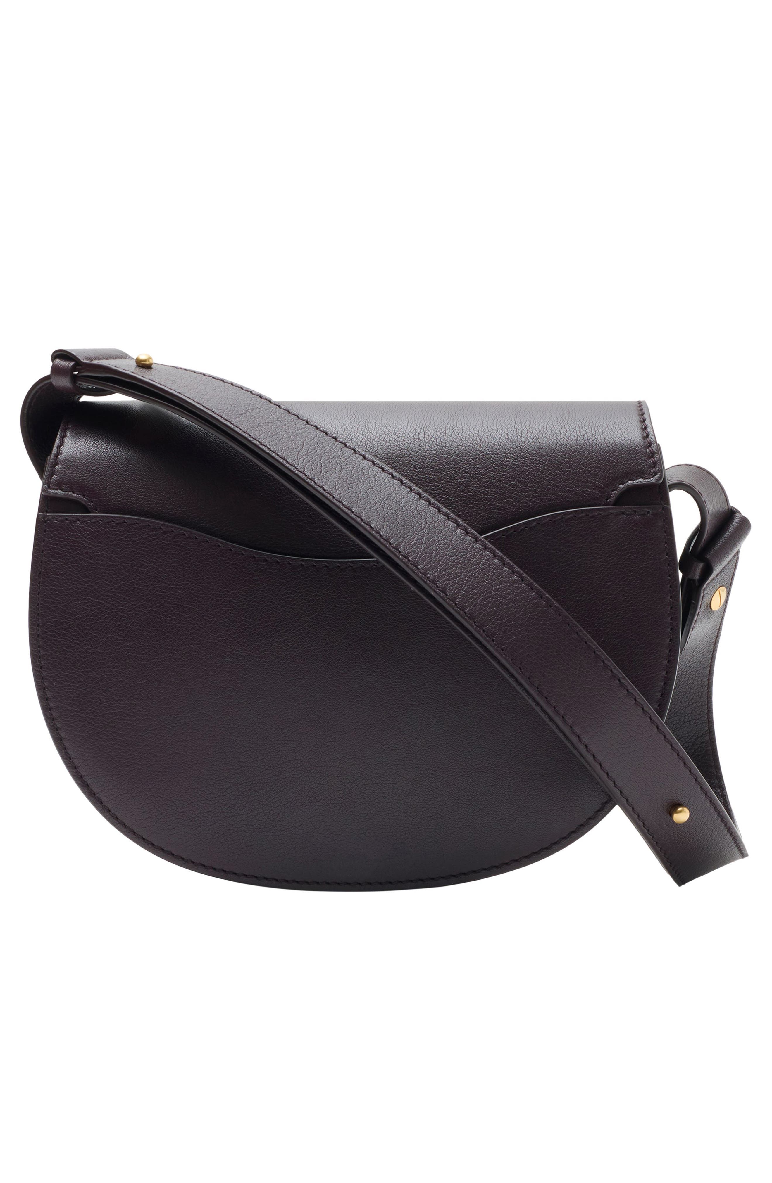 Burberry Small Bridle Logo Leather Crossbody Bag, Alternate, color, Rubus