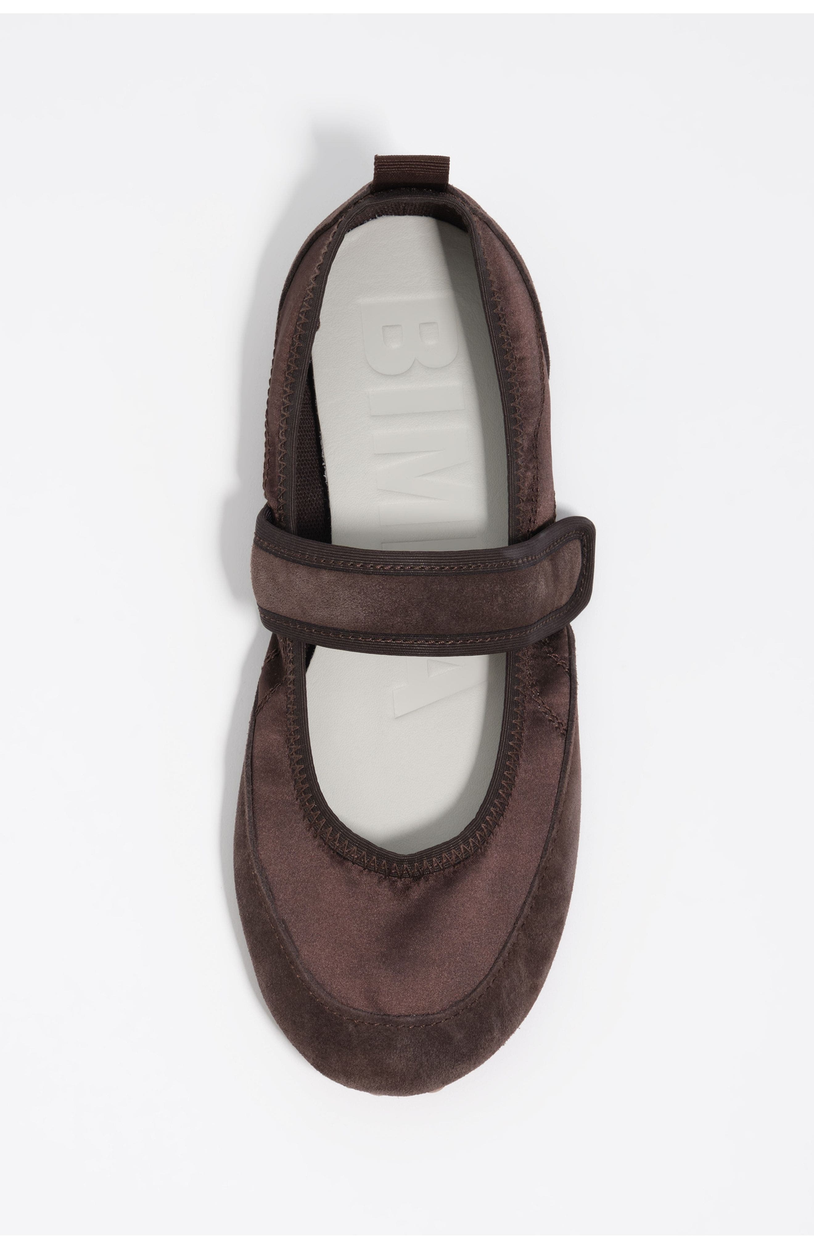 Bimba y Lola Velcro Ballerina Sneaker, Alternate, color, Chocolate