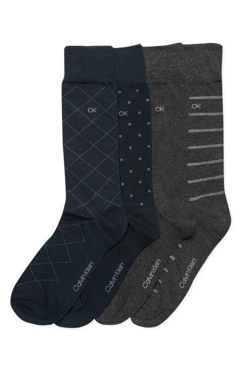 Assorted 4-Pack Cotton Blend Crew Socks