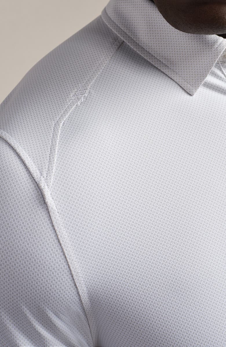 Rhone Commuter Slim Fit Performance Polo, Alternate, color, Sleet Gray Micro Grid
