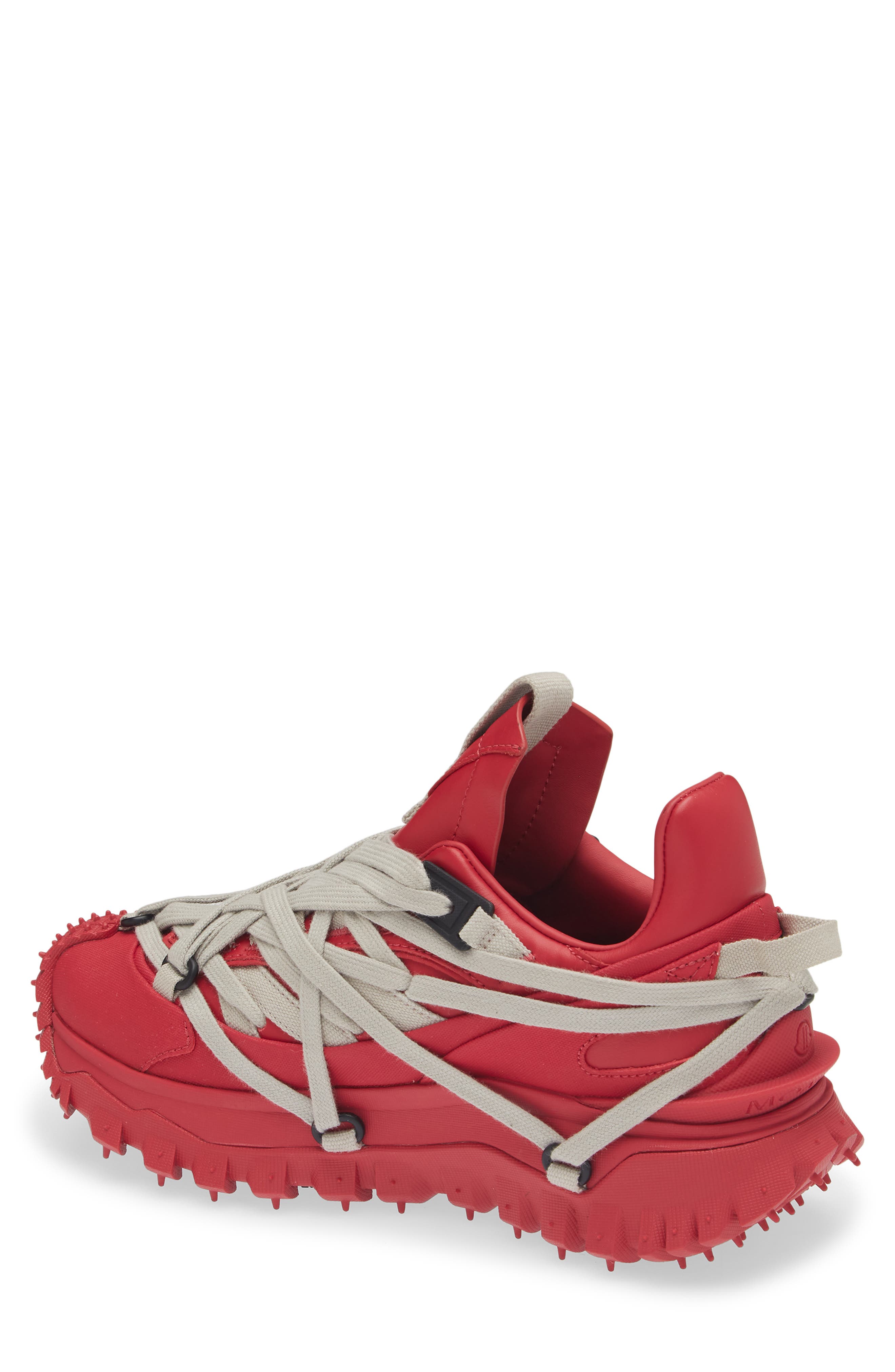 Moncler x Rick Owens Trailgrip Megalace Low Top Sneaker, Alternate, color, Red