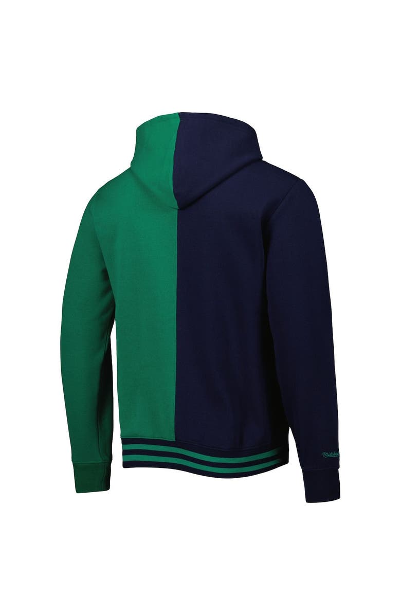 Mitchell & Ness Men's Mitchell & Ness Navy/Green Dallas Mavericks Hardwood Classics Split Pullover Hoodie, Alternate, color, Navy