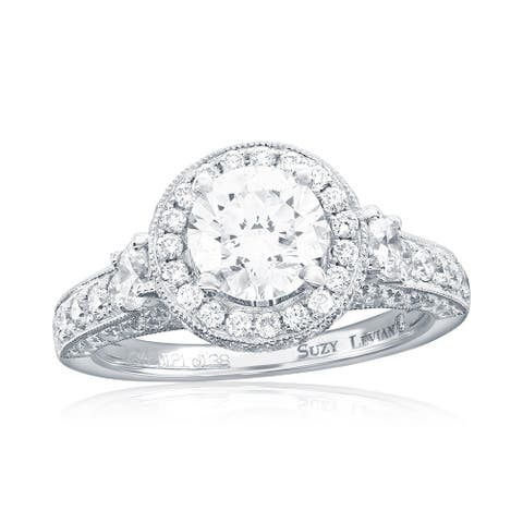 18K White Gold 1.21ct GIA-Certified Diamond & 0.88cttw Diamond Ring