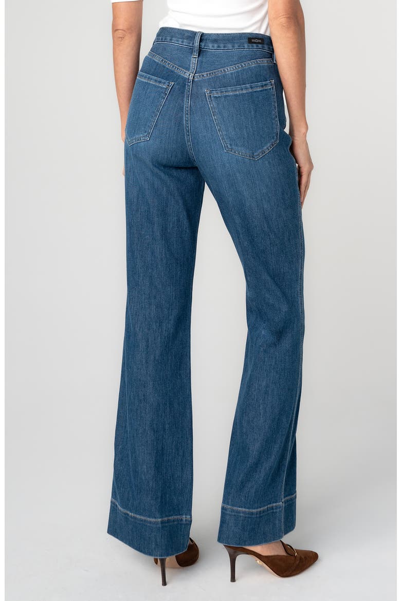 High Waist Seam Bootcut Jeans, Alternate, color, BAYSHORE