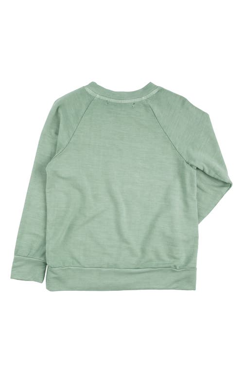 Miki Miette Kids' Iggy Cotton Crewneck Sweatshirt In Crocodile