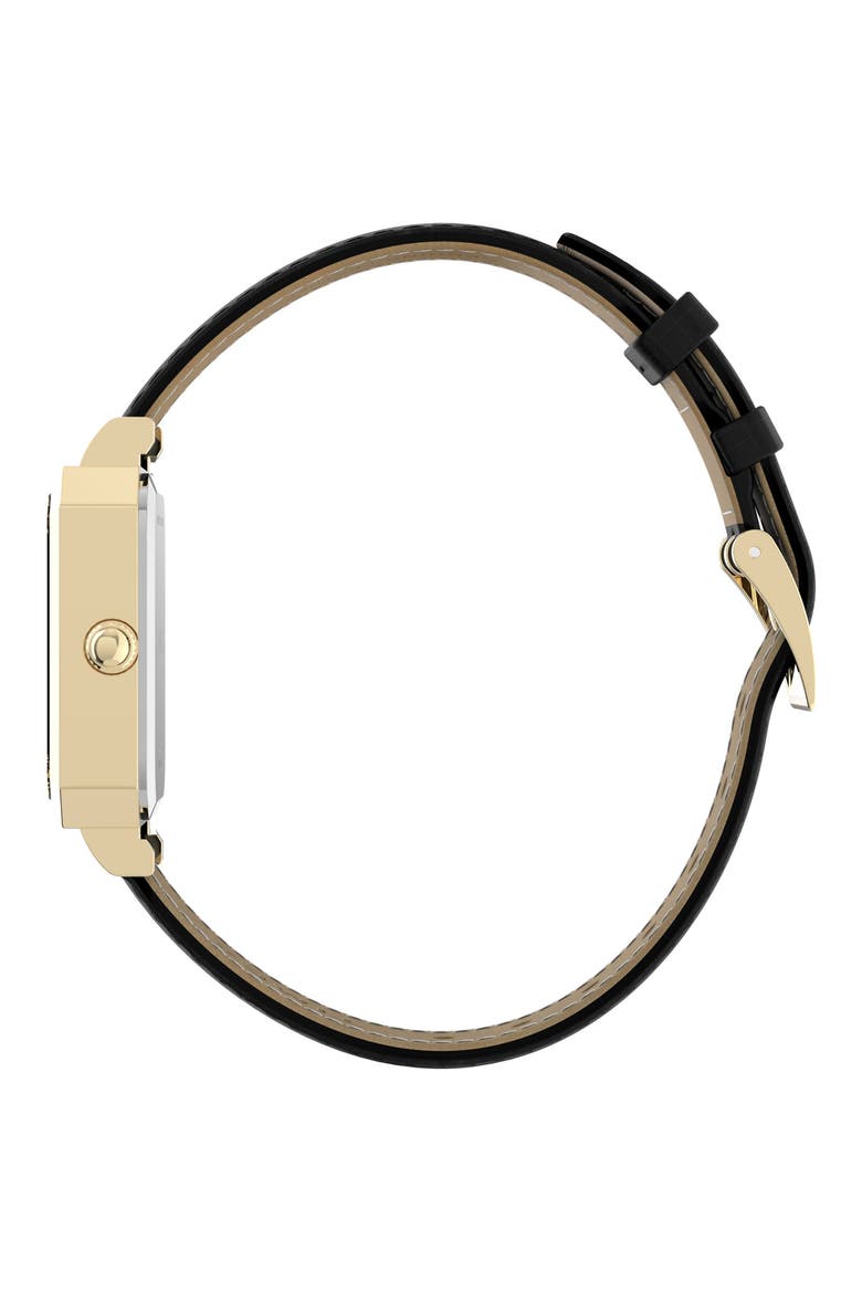 Vivienne Trend 21mm Leather Strap Watch, Alternate, color, GOLD-TONE