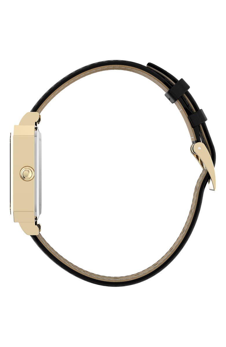 Timex<sup>®</sup> Vivienne Trend 21mm Leather Strap Watch, Alternate, color, Gold-Tone