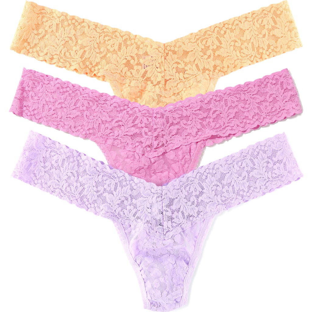 Hanky Panky Assorted 3-pack Low Rise Thongs In Multi