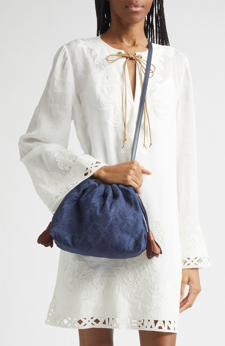 Zimmermann Medium Cloud 91 Canvas Clutch, Alternate, color, Denim