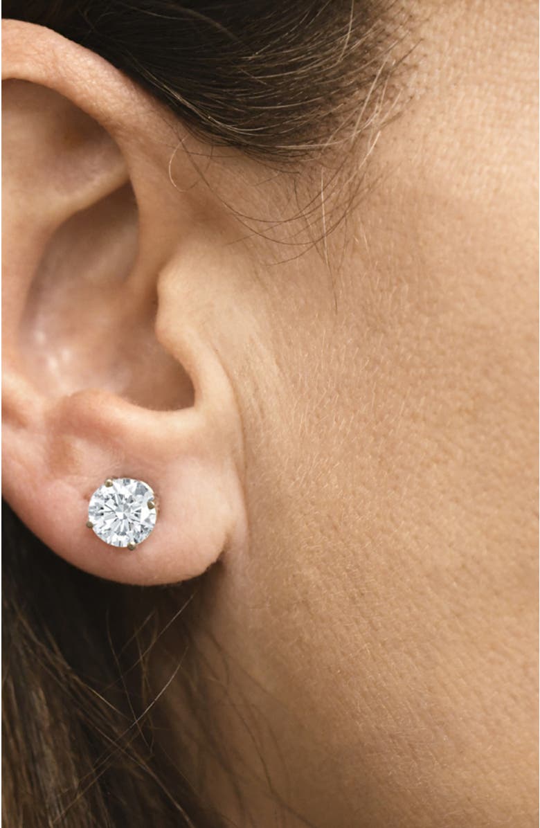 Bliss Diamond 2 1/2Ct T.W. Lab Grown Diamond Screw Back 14k Gold Studs, Alternate, color, 14K White Gold