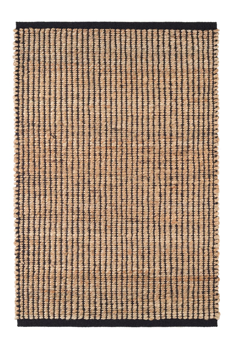 Gridwork Woven Rug, Main, color, BLACK