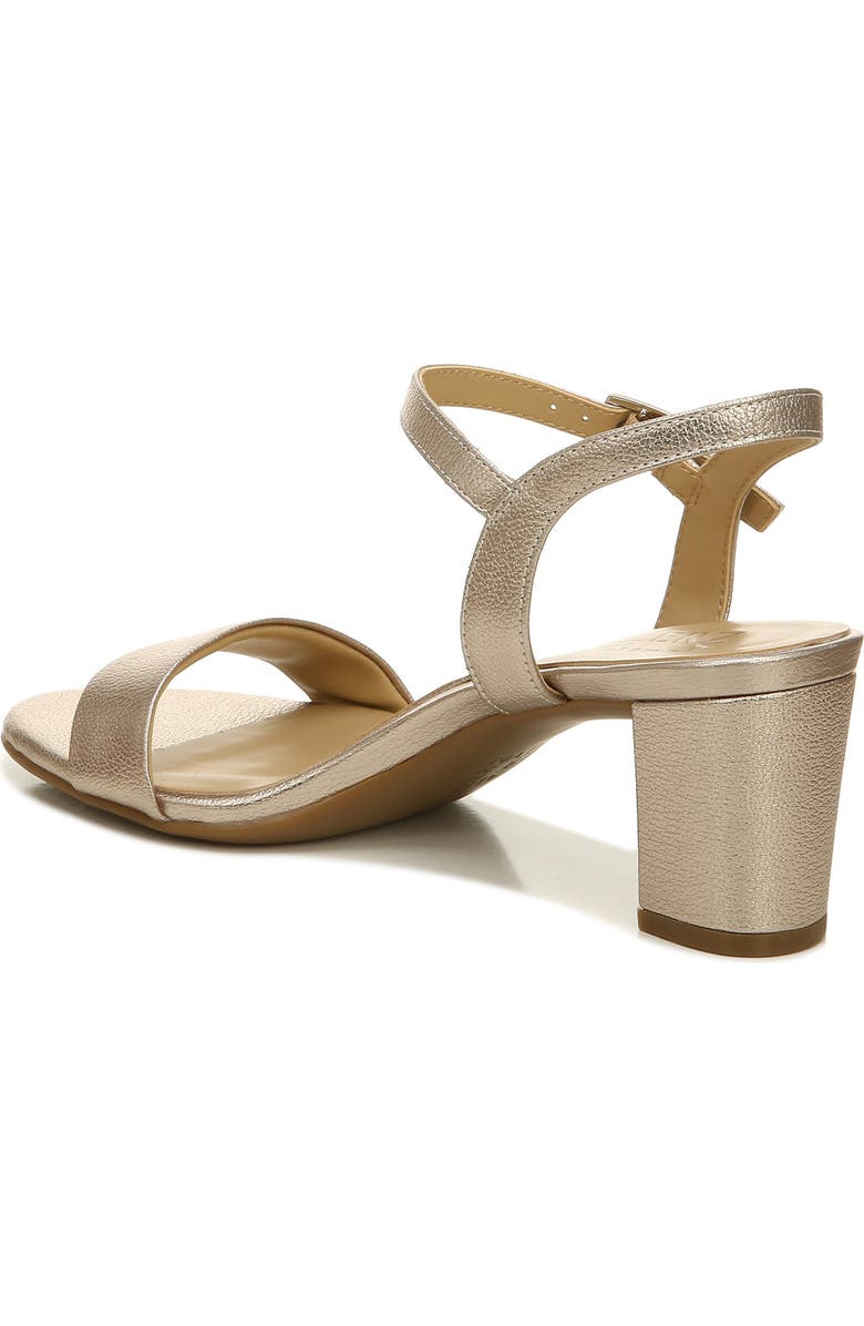 Naturalizer Bristol Block Heel Sandal - Wide Width Available, Alternate, color, Warm Silver
