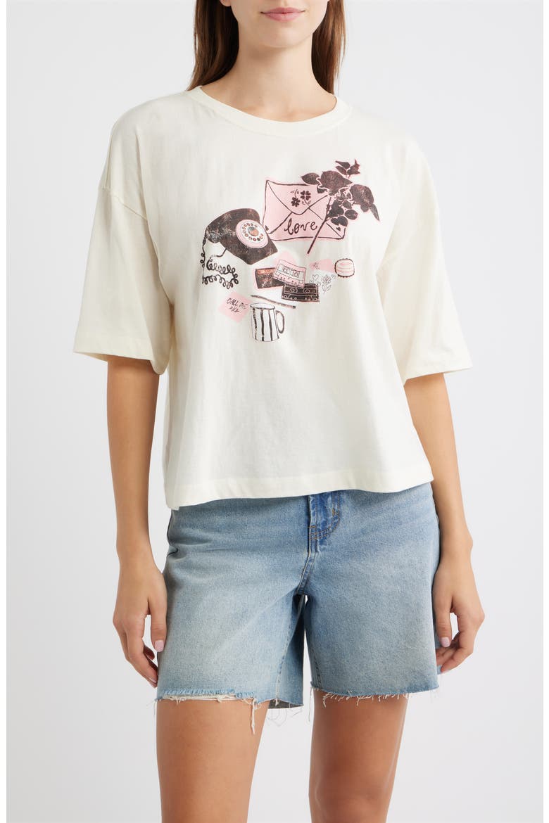 Love Letter Graphic Tee, Main, color, MARSHMALLOW