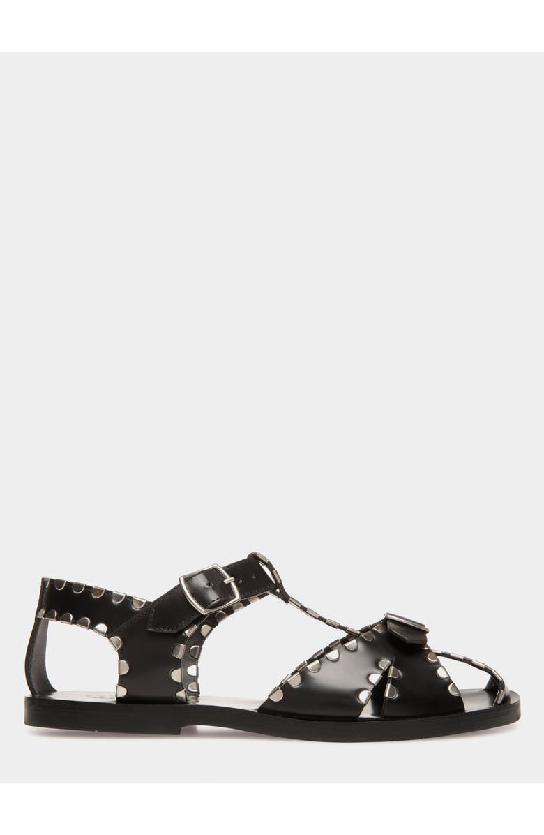 Bally Salis Flat Sandal, Main, color, Black