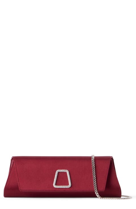 Small Anouk East/West Silk Satin Clutch