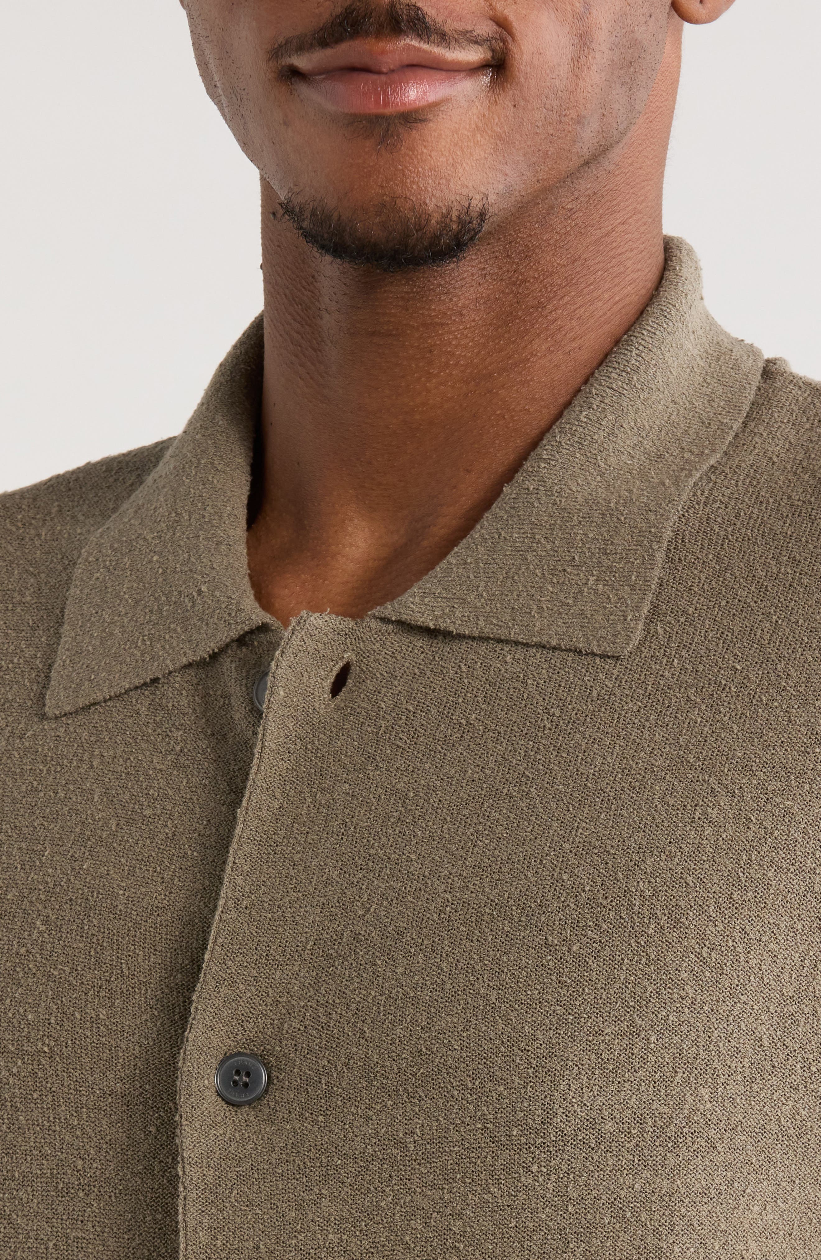 Linen & Silk Blend Button-Up Shirt (Men) | Nordstrom