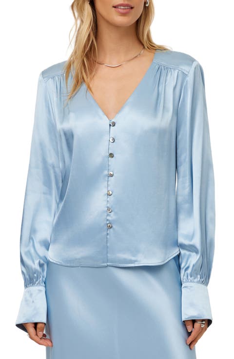 Jackie Shirred Satin Top