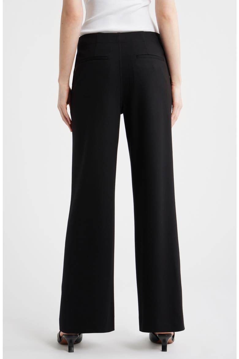 Irina Ponte Wide Leg Pants, Alternate, color, BLACK