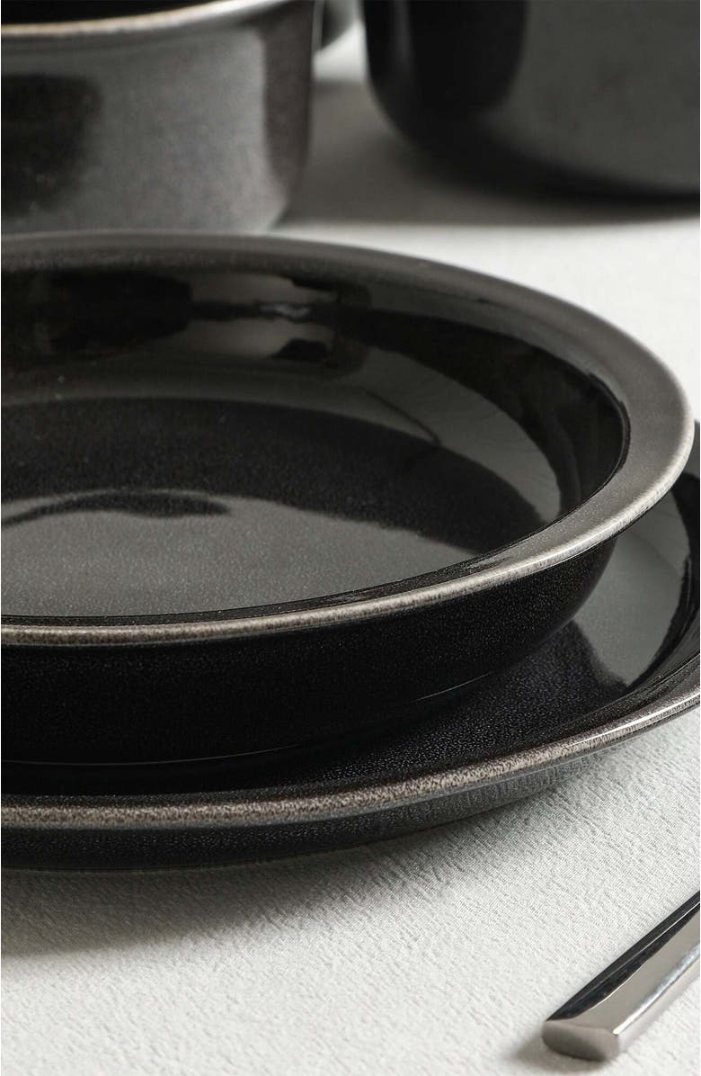 Stone Lain Slate Stoneware 12-Piece Dinnerware Set, Alternate, color, Black