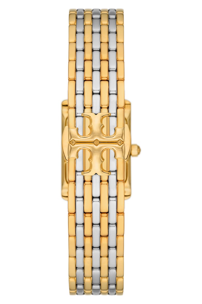 The Small Eleanor Bracelet Watch, 19mm x 28mm, Alternate, color, TWO TONE