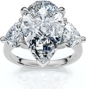 Bliss Diamond 5 1/2Ct Pear & Heart Certified Diamond Engagement Ring Lab Grown