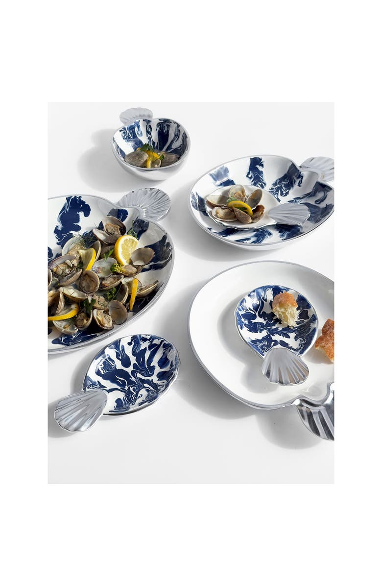 Lunares LA MAR Round Serving Platter, Main, color, White