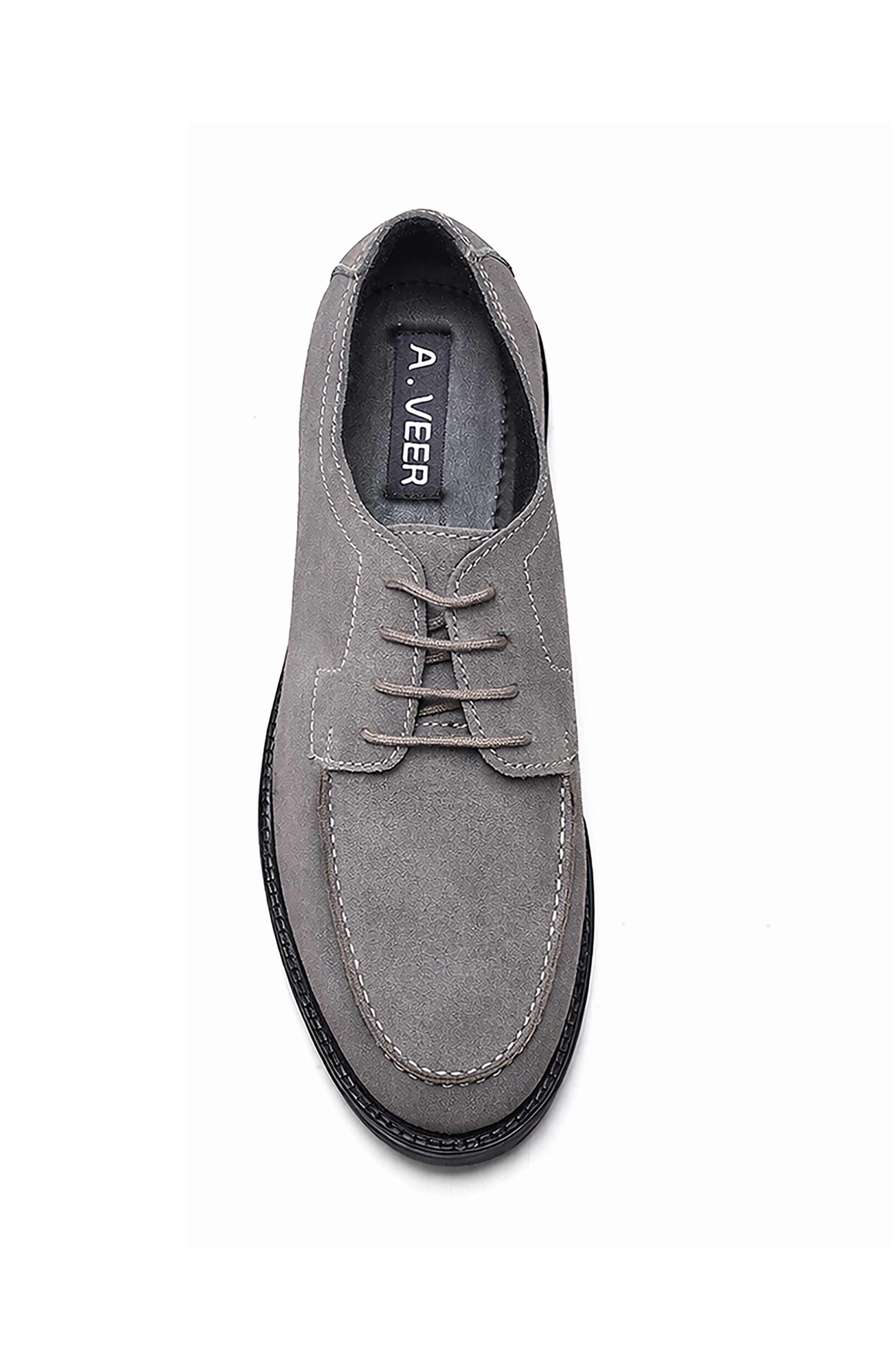 A. Veer Dalton Moc Derby, Alternate, color, Grey Leather